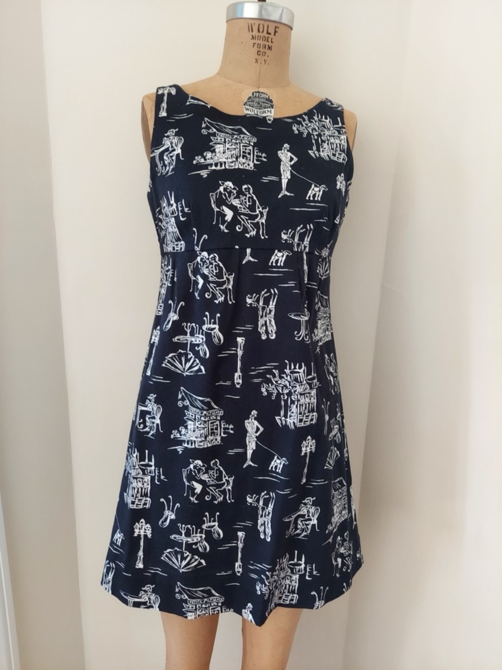 Karin Stevens black and white printed dress